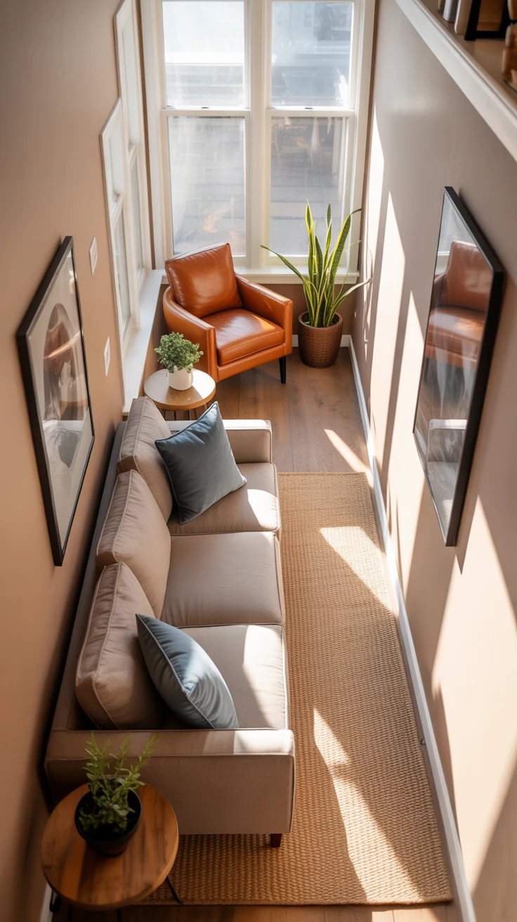 narrow living room ideas