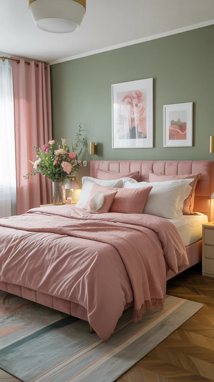 pink and green bedroom ideas 