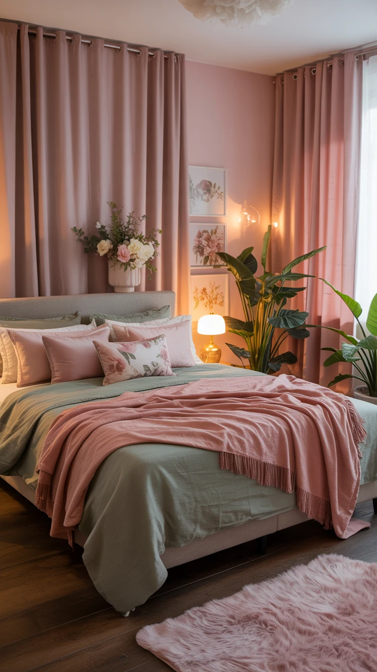 pink and green bedroom ideas 