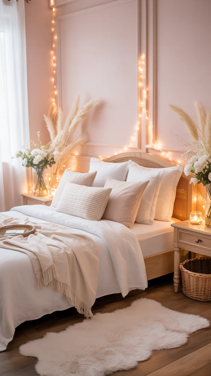 pink and white bedroom ideas