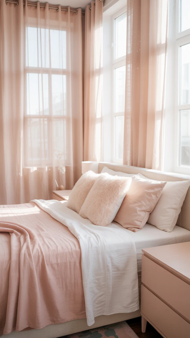 pink and white bedroom ideas