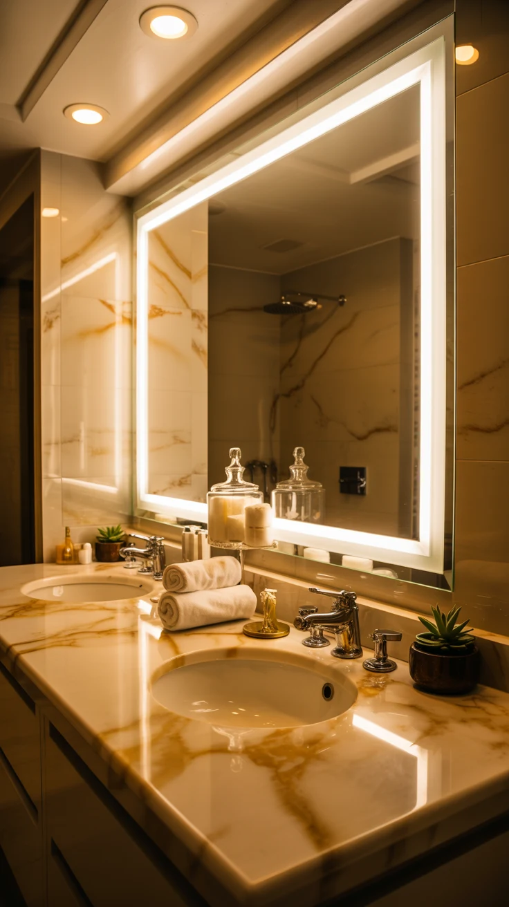 spa bathroom with luxurious natural textures 