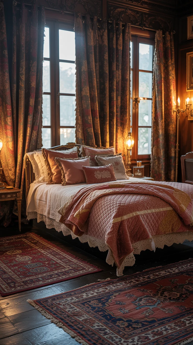 vintage bedroom with antique decor