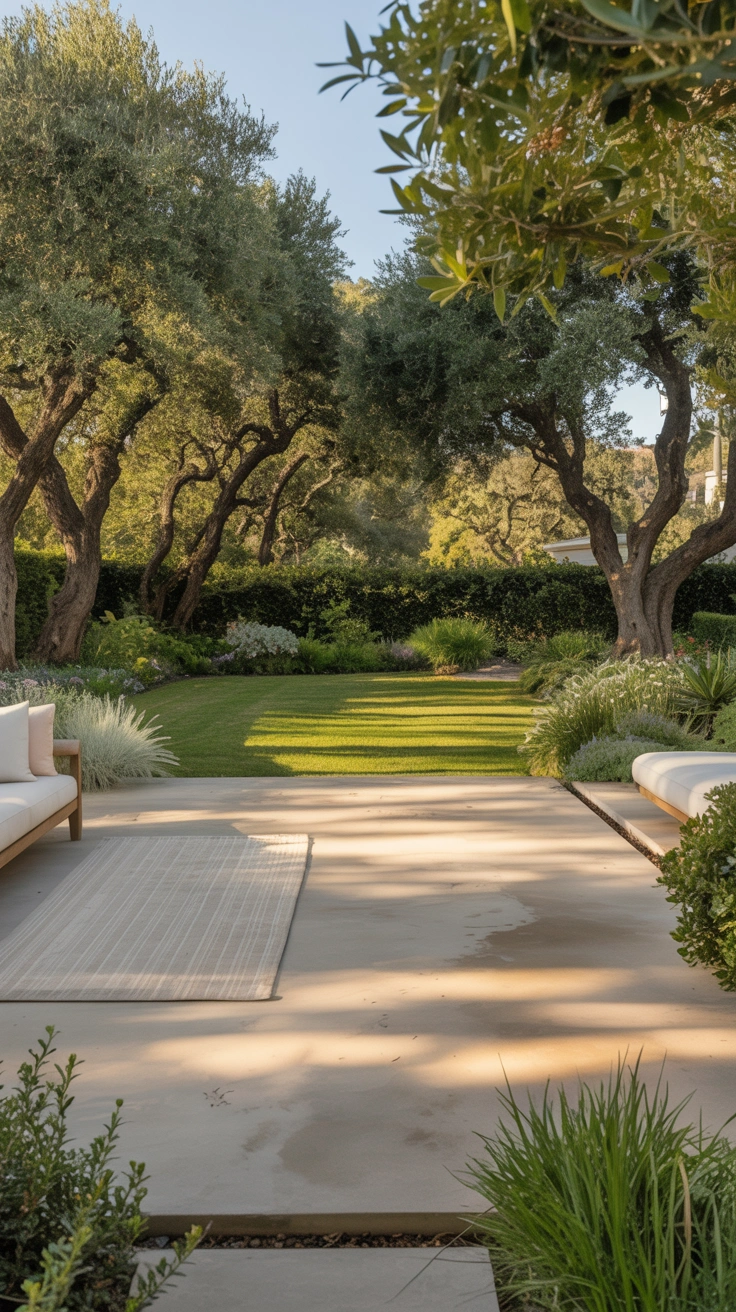 empty backyard being planned for an outdoor living room