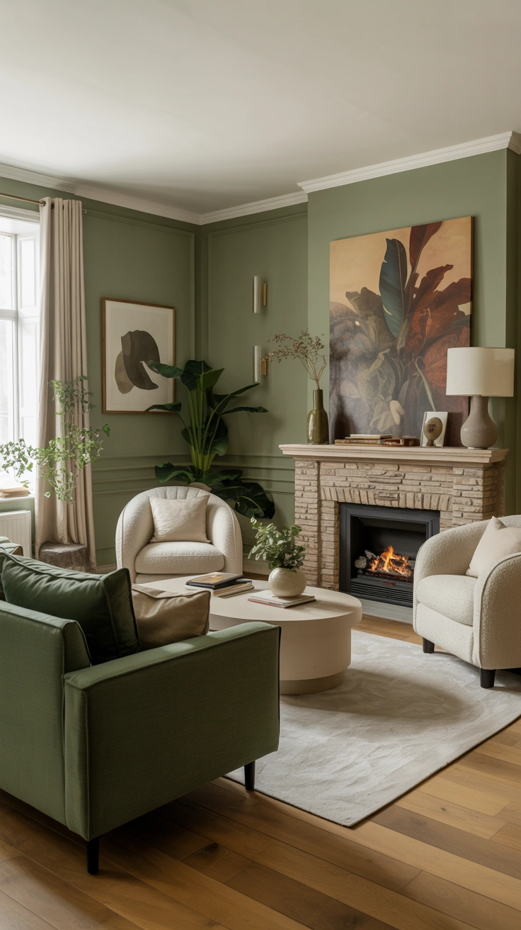 green living room decor ideas