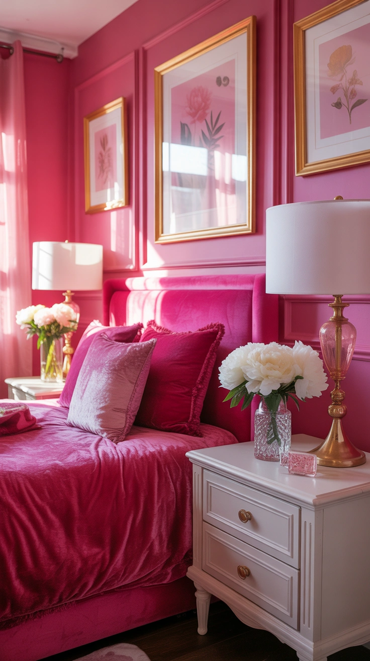 hot pink bedroom ideas