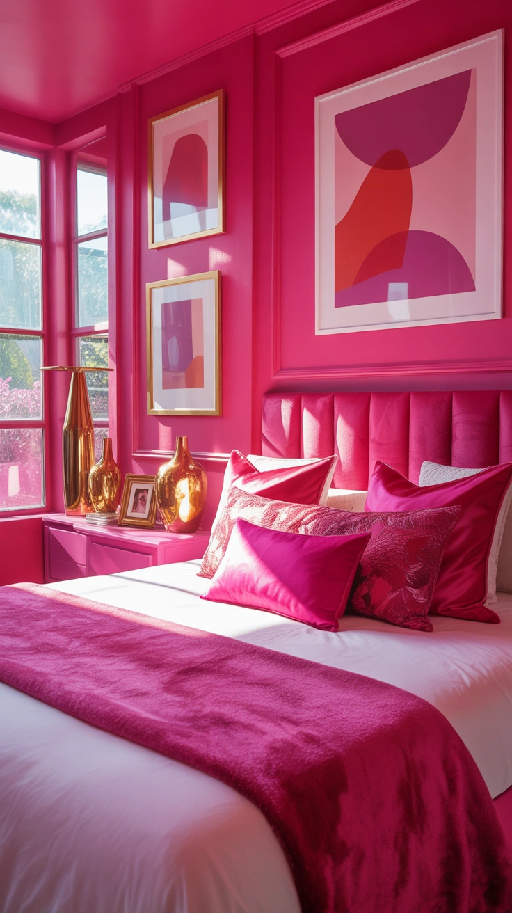 hot pink bedroom ideas