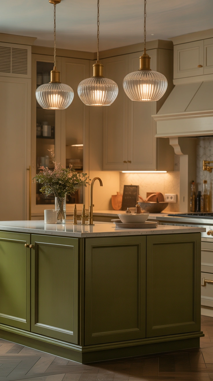 kitchen island with elegant styling