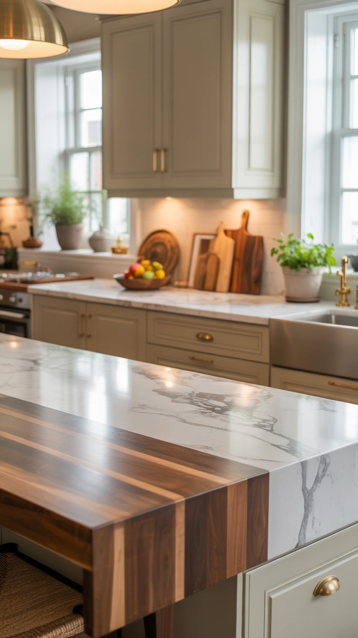 kitchen island with elegant styling