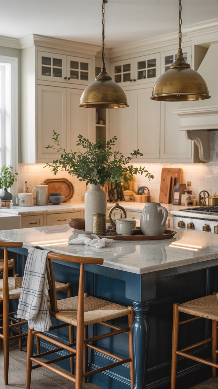 kitchen island with elegant styling