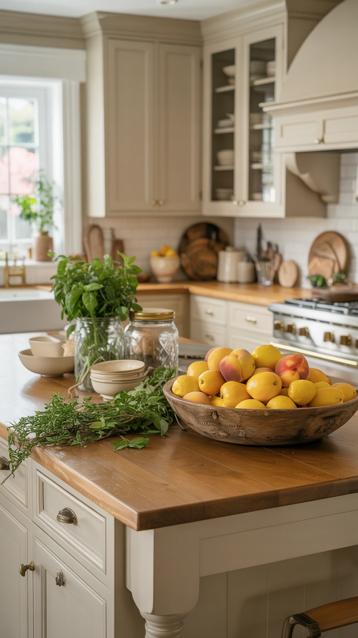 kitchen island with elegant styling