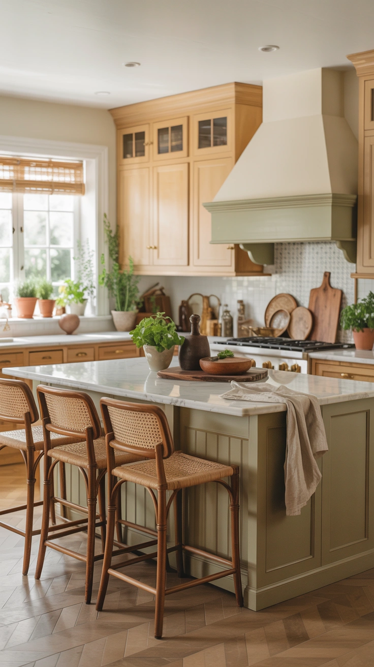 kitchen island with elegant styling