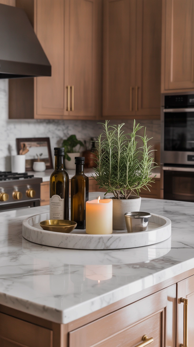 kitchen island with elegant styling