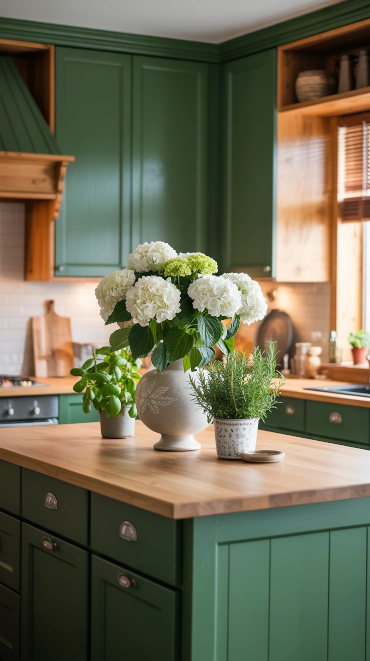 kitchen island with elegant styling