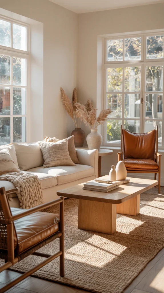 warm neutral color scheme for living rooms