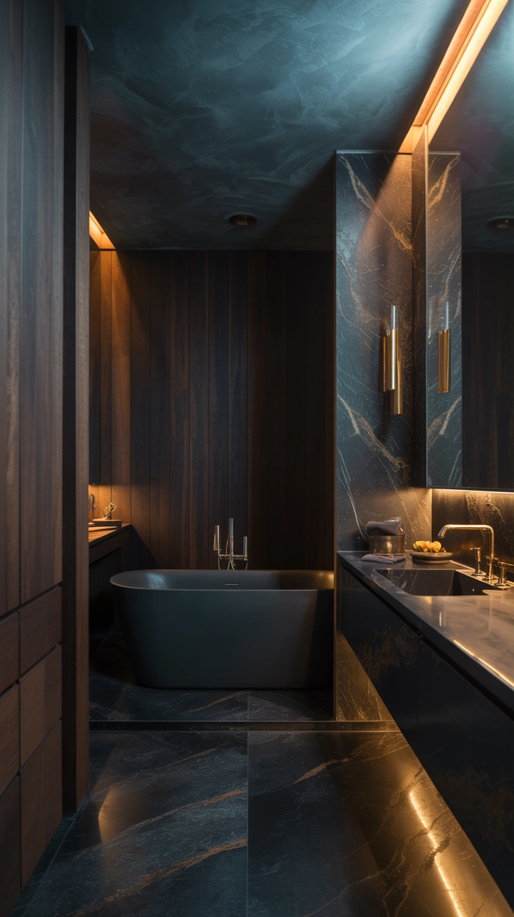 luxury dark bathroom ideas