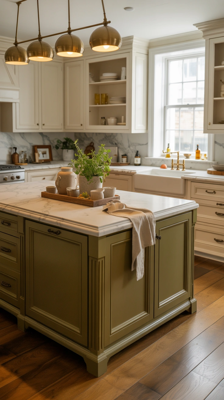 olive green kitchen ideas with timeless designer details 