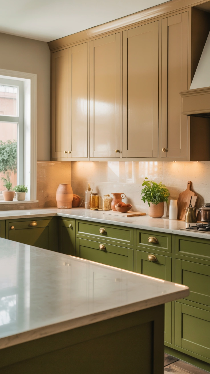 olive green kitchen ideas with timeless designer details 