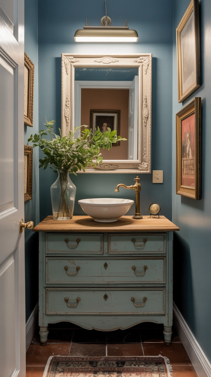 powder room with elegant finishes, statement details and sophisticated styling